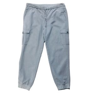 Banana Republic Light Grey Ultrasoft Drawstrng Cargos Ribbed Cuffs Hem-12